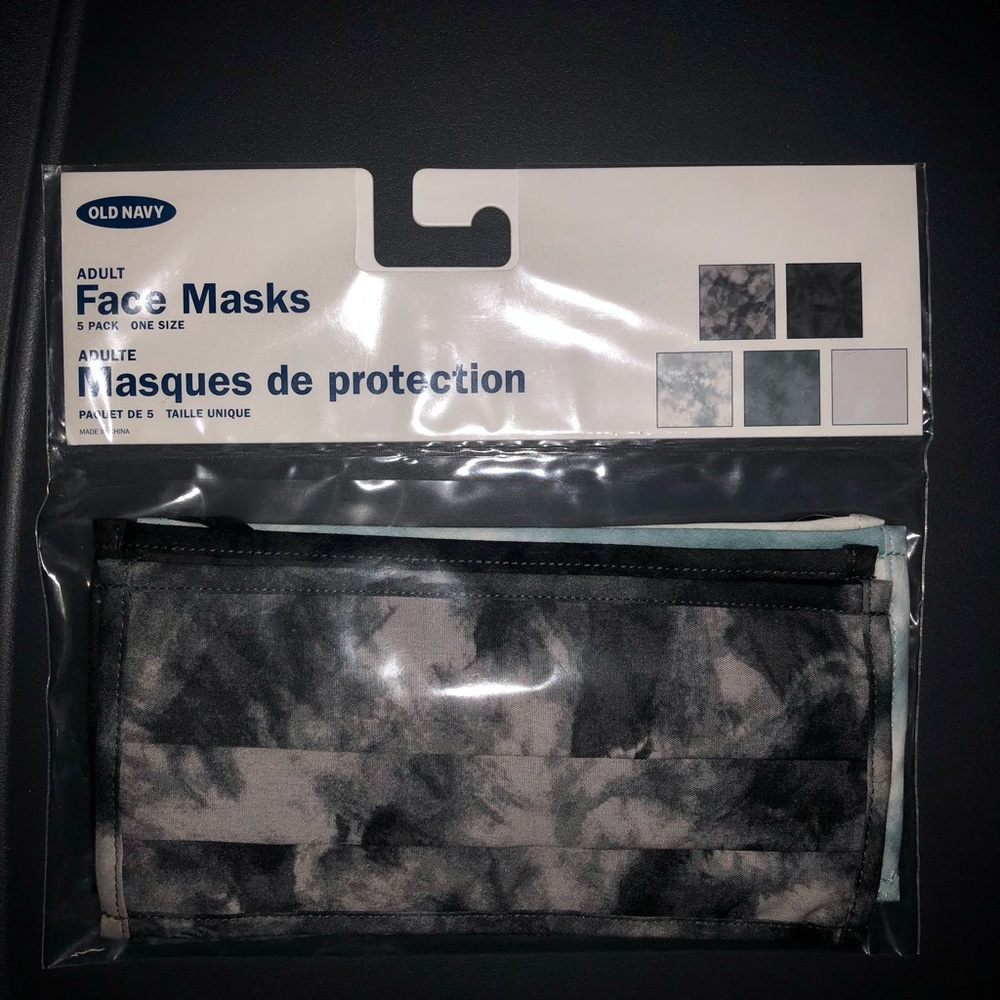 5 pack adjustable face masks